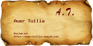 Auer Tullia névjegykártya